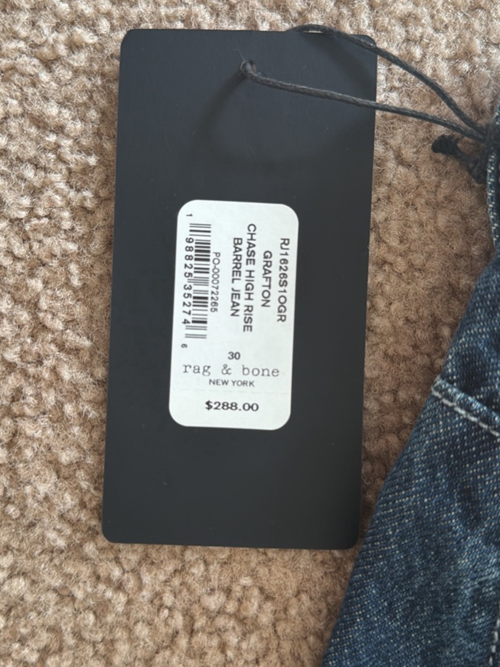 Rag&Bone Chase High-Rise Barrel Jeans ~ Grafton Wash ~ NWT - Picture 6 of 11